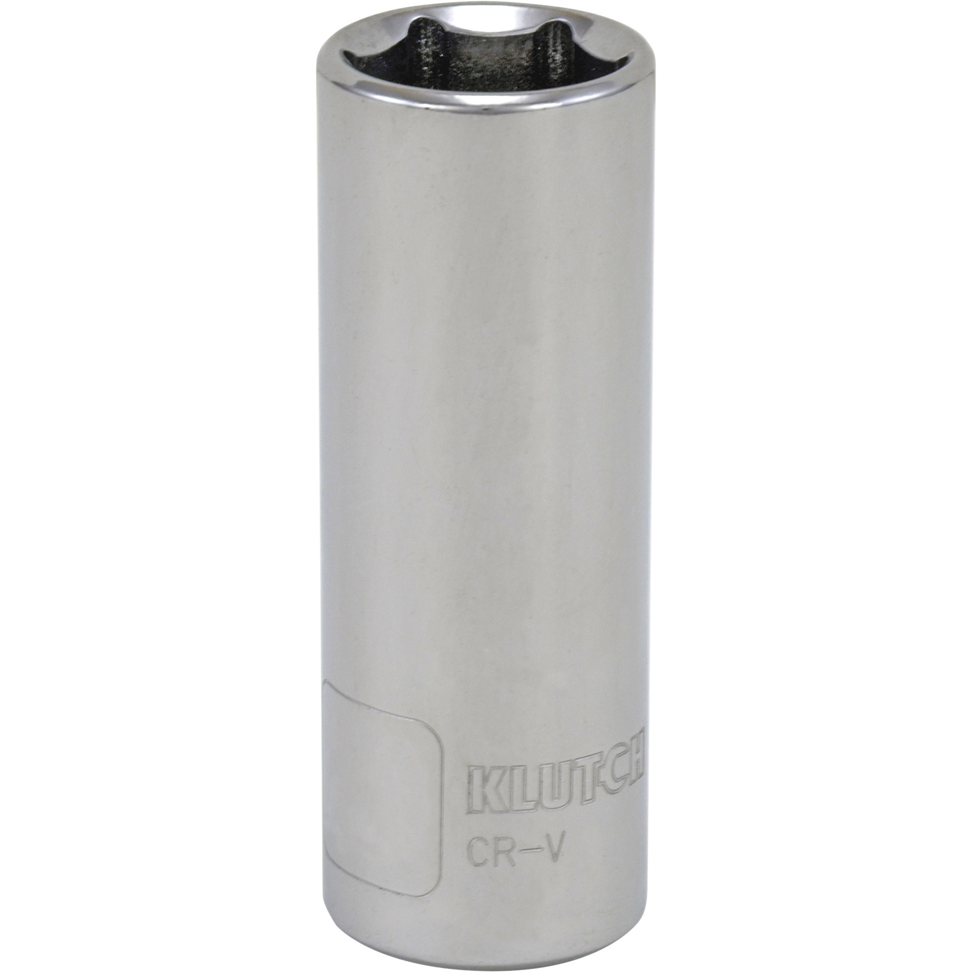 Klutch Deep Socket, Metric, 19mm, 1/2in.-Drive, 6-Pt.